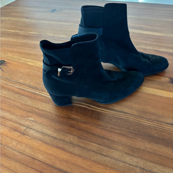 Stuart Weitzman Short Suede Cowboy Boots - Picture 3 of 11